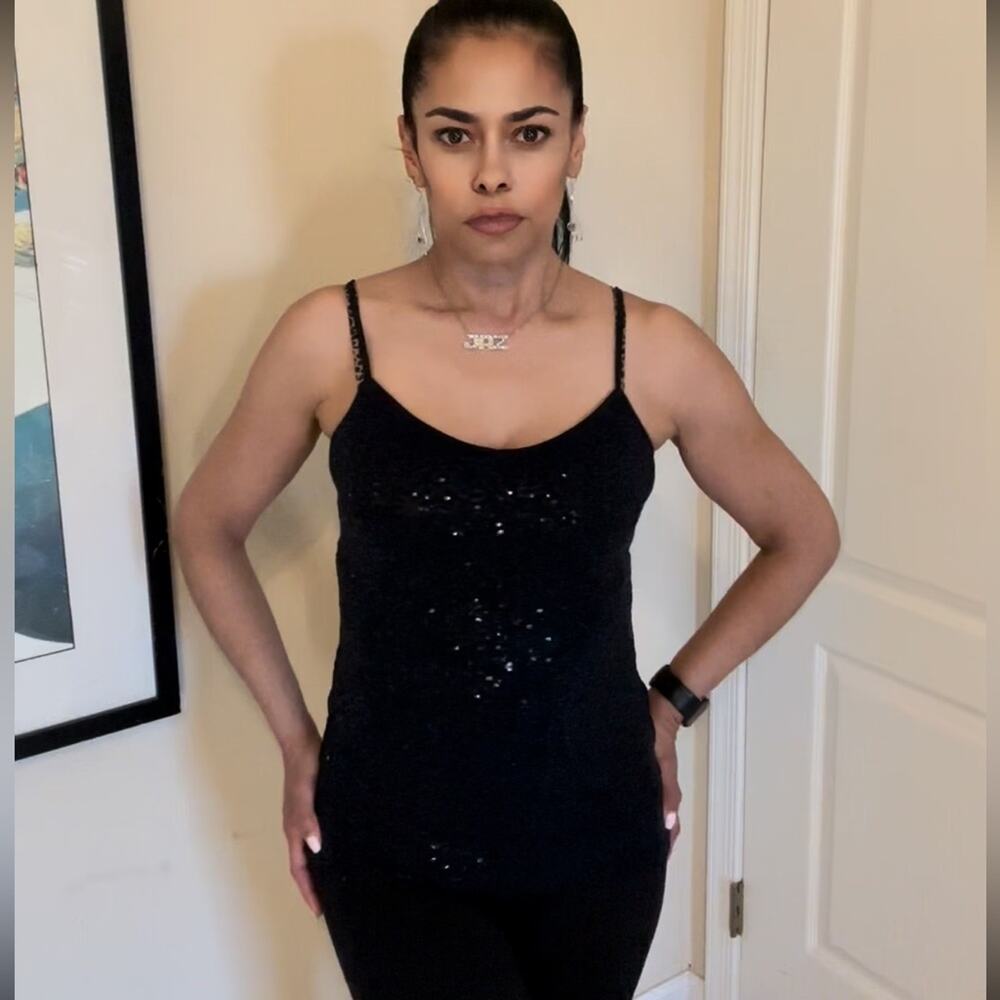 Express Dark Blue sequin Tank Top Size XS